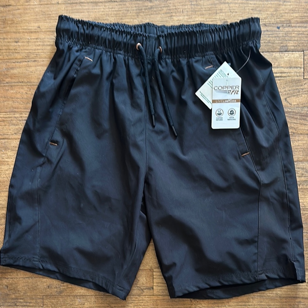 Copper Fit Black Athletic Shorts